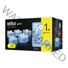 Braun 전기면도기전용 레몬향 세정액 최대30회 세정가능 클리닝 카트 6개입 1세트