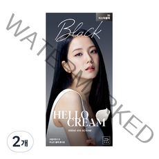 미쟝센 헬로크림 염모제, 1B 미스틱블랙, 2개