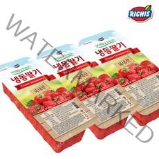 동서 리치스 밸리 냉동 가당딸기 1kg X 3개 아이스박스 무료 딸기퓨레 스무디