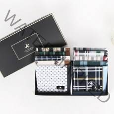 폴로클럽 10매 남자 손수건 세트 개별케이스 선물포장 국내제작