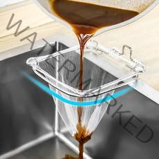 고급형 스텐 304 싱크대 음식물 거름망 회전식 거치대와 거름망100p(음식물거름망거치대와 거름망세트), 거치대1pcs+거름망100pcs