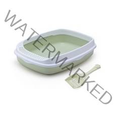 제제펫 심플 고양이 화장실 + 모래삽 세트, 그린