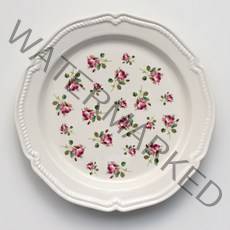 위즐리 빈티지 엔틱 브런치 접시 4p, 12 로즈