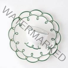 플레이팅 꽃모양 접시 세트 브런치 디저트 플라워 그릇, 그린, 접시R 1개+접시L 1개+디저트 컵 1개