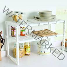 생활미학 싱크인 2단 길이조절 멀티선반, 화이트