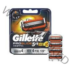 신형 질레트 프로글라이드 파워 면도날, 1세트, 4개입