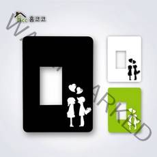 [홈코코] 덮개형스위치커버 러브고백, 그린