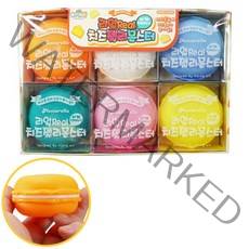 리얼 치즈 젤리 몬스터 마카롱 치즈 슬라임 6종 x 2p 세트, 혼합색상