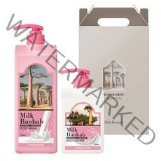 밀크바오밥 다마스크로즈 2종 바디케어 선물세트, 1세트