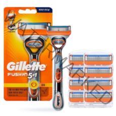 질레트 퓨전파워 면도기 + 호환 리필 면도날 세트, 면도기 + 호환 리필 면도날 8입, 1세트