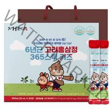 정원삼 6년근 고려홍삼정 365 스틱 키즈 30포 + 쇼핑백, 10ml