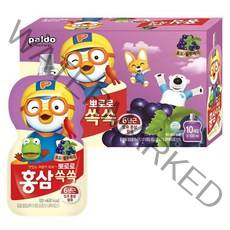 팔도 뽀로로 홍삼쏙쏙 어린이음료 100ml, 10개, 포도블루베리