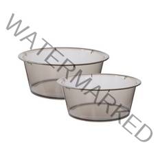 제이라이프 클리어 투명 세숫 대야 세트, 그레이, 1세트