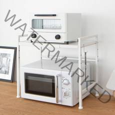 라라밤 전자레인지 선반 너비조절형, (2번) 너비조절+높이조절, 화이트