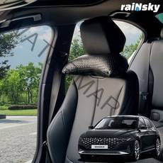 레인스카이 더뉴그랜저 차량용 목쿠션 허리쿠션 목받침 운전석 조수석 헤드레스트, 베이지 낱개 1개