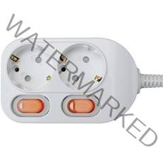 번개표 이동형 멀티탭 콘센트 절전형 개별스위치 2구 WI-MC21623, 1.5m, 1개