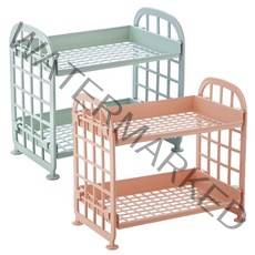 리버그린 간편 미니 2단 선반, 랜덤 발송, 2개입