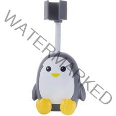 솔브리빙 펭귄 샤워기 헤드 만능 각도조절 흡착 홀더 행거 걸이 거치대, 1개, 회색