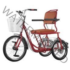 어른용세발자전거 어른세발자전거 성인3발자전거, 탁신 올드 레드  타입 8 정신 타이어