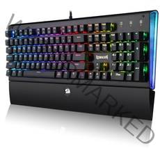 리드래곤 기계식 게이밍 키보드 청축, K569RGB ARYAMAN, 블랙, 일반형