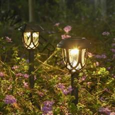 Tomshine 야외용 LED 태양광 정원등 야외정원등 10개, 황색광