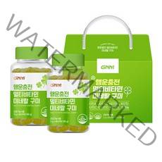 GNM 행운충전 멀티비타민 미네랄 구미 선물세트 (총 2개월분), 2개, 60구미, 60정