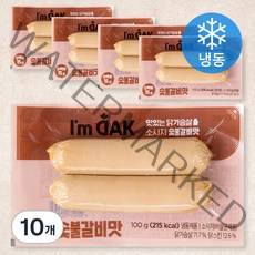 아임닭 맛있는 닭가슴살 소시지 숯불갈비맛 2개입 (냉동), 10개, 100g