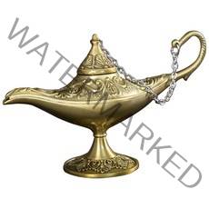아랍 빈티지 소원 가벼운 합금 동화 동화 신비한 차 냄비 공예품 가정용 침실 사무실 데스크톱 장식을위한 장식, 청동
