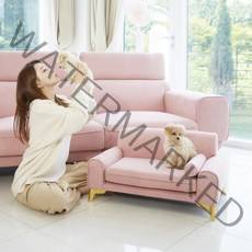 웰퍼니쳐 오로라 강아지 고양이 반려동물 아쿠아텍스 펫 소파, 오로라 펫소파-노블핑크