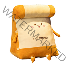 이노센스 귀여운 등받이 토스트 식빵 캐릭터 쿠션 아기자기 한 목베개 이쁜 디자인 등쿠션, 함박웃음 식빵