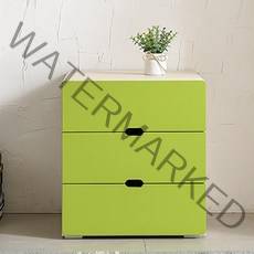 제이디퍼니처 로미 3단 서랍장, 그린, 3개