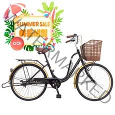 [여성용 자전거 이벤트] 지멘스 여성자전거 자전거추천 알루미늄 쥬디1단 프레쉬7단 데니7단 클래식바이크, 쥬디, 26인치_블랙, 미조립박스발송