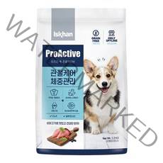 이즈칸 독 프로액티브 그레인프리 강아지 사료 강력 추천, 피모관리 1.2kg 2개