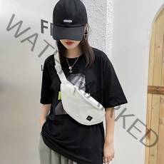 타키타키 남녀공용 무지 힙색 크로스백 슬링백