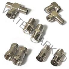 - TV 동축 안테나 RF RCA PAL 연장 연결 변환 젠더 분배기, MA0205