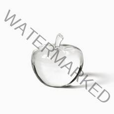 인테리어 오브제 사과 페이퍼웨이트 유리문진, 투명 유리