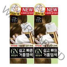 미쟝센 쉽고 빠른 거품 염색 새치전용, 6N(밝은갈색), 2개