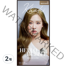 미쟝센 올뉴 헬로버블 염모제, 7K 애쉬카키브라운, 2개