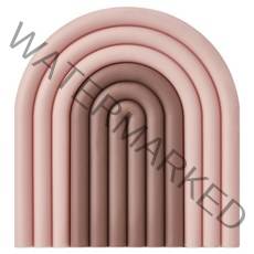 티그텔루 레인보우 실리콘 냄비 받침, 핑크, 1개