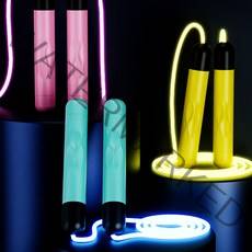 야광줄넘기 다이어트 LED 줄넘기 가벼운 유산소 홈트 즐거운 실외 네온 긴줄넘기 다이소, 1-2. 일반형 그린, 1-2. 일반형 그린