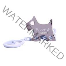 스와비넥스 스코티쉬 체인과클립 노리개젖꼭지, 0개월 이상, 블루 스코티쉬, 1개