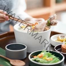 윤도자기 차곡 면기, 아이보리, 2개