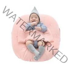 이몽 아기둥지 역류방지쿠션 + 가슴안정 좁쌀베개 세트, 핑크