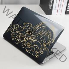 3D 손으로 그린 소녀 Macbook Air 13 A2681 A2337 A2179 A2338 M1 M2 ID 칩 프로 14 15 16 A2442 A2141 2021 최신 버, MM371-sj블랙, 2019에어13A1932