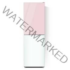 하이얼 글램 글라스 일반형냉장고 방문설치, 핑크 + 민트화이트, HRP257MDPW