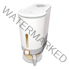 헬로제인 신모델 버튼식 밀폐 계량 쌀통 10kg, 10kg 그레이