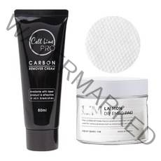 셀라인프로 카본겔 레이저토닝전용 리무버 크림 80ml + 라몽 DIY 엠보 패드 70P, 1세트