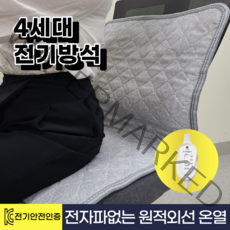 한일메디 전기방석 사무실 수험생 탄소방석, 웜그레이, 2인용[45X90]