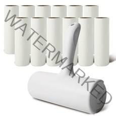 마켓플랜 커버형 사선 테이프 클리너 커버 화이트 + 리필형 12p, 1세트