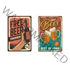 알럽홈 맥주 레트로 주석 포스터 TYPE10 2p